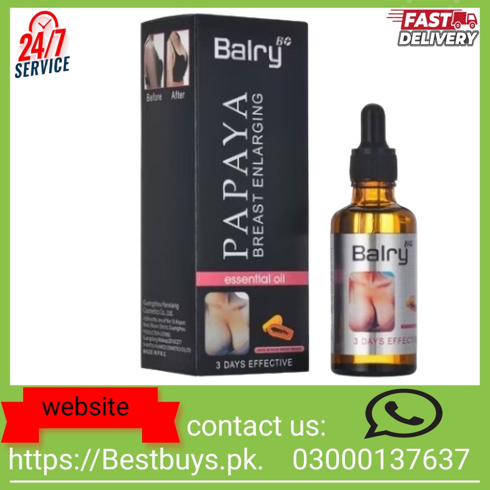 Papaya Breast Enlarging Oil price in Pakistan