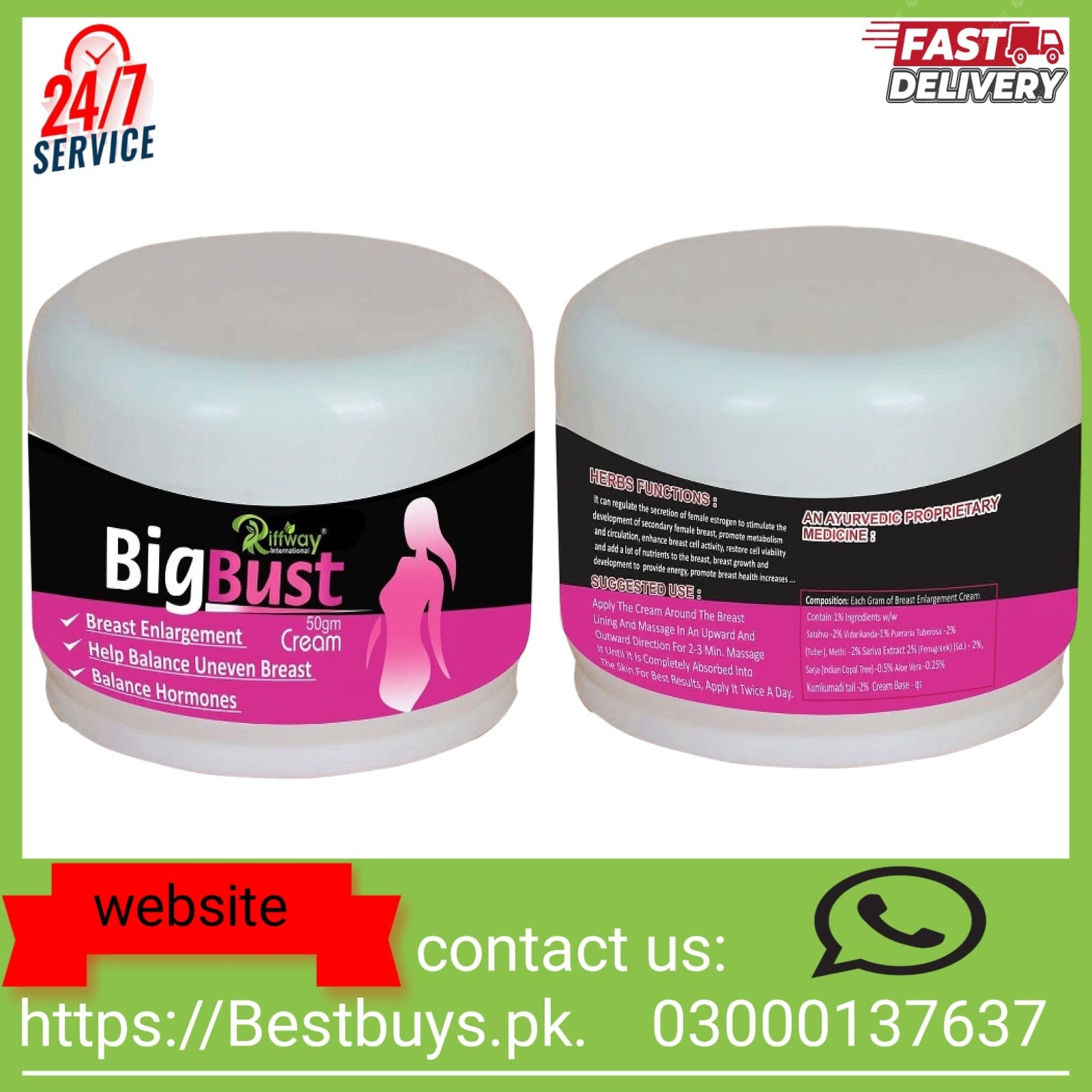 Riffway Big Bust Cream Price In Pakistan