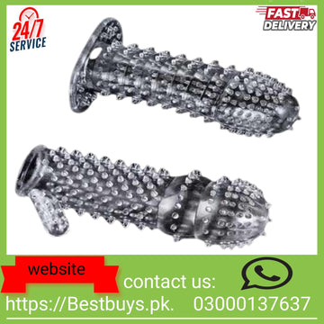 Soft Silicone Reusable Spike Condom Toy Dotted Ribbed in Pakistan